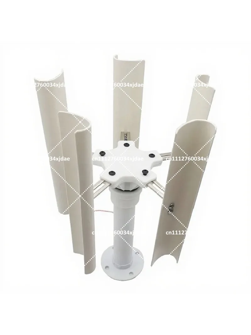 Vertical Wind Turbine Generator 5-Blade Three-Phase Permanent Magnet Brushless Low-Speed Windmill for Home