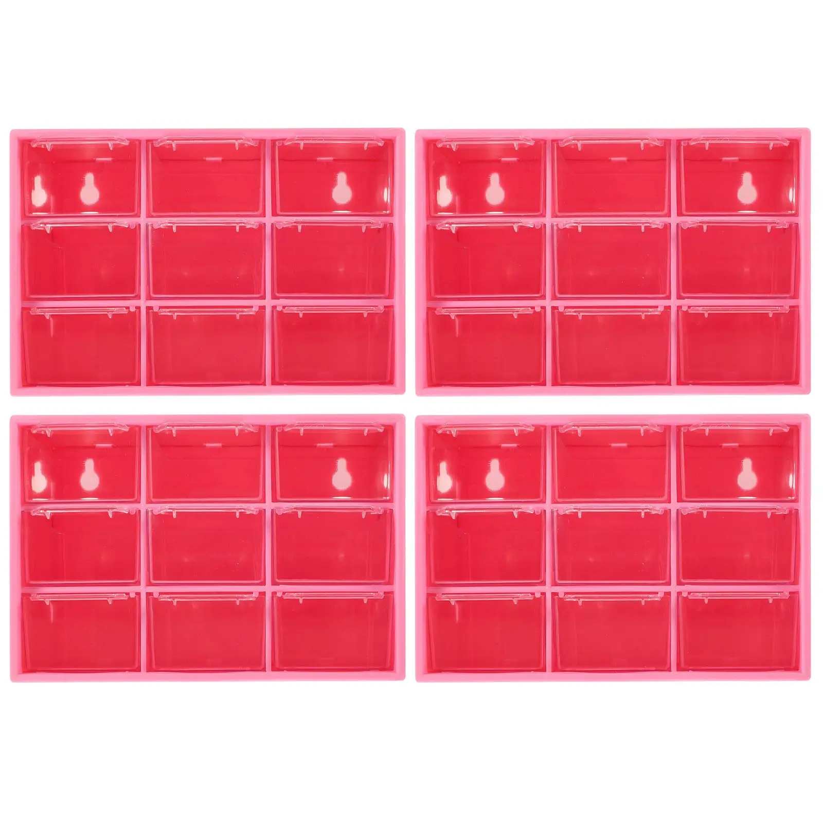 

4 Pcs Mini Drawer Organizer Box Compact Beads Collection Storage Clear Transparent Design Sturdy Plastic Material Jewelry