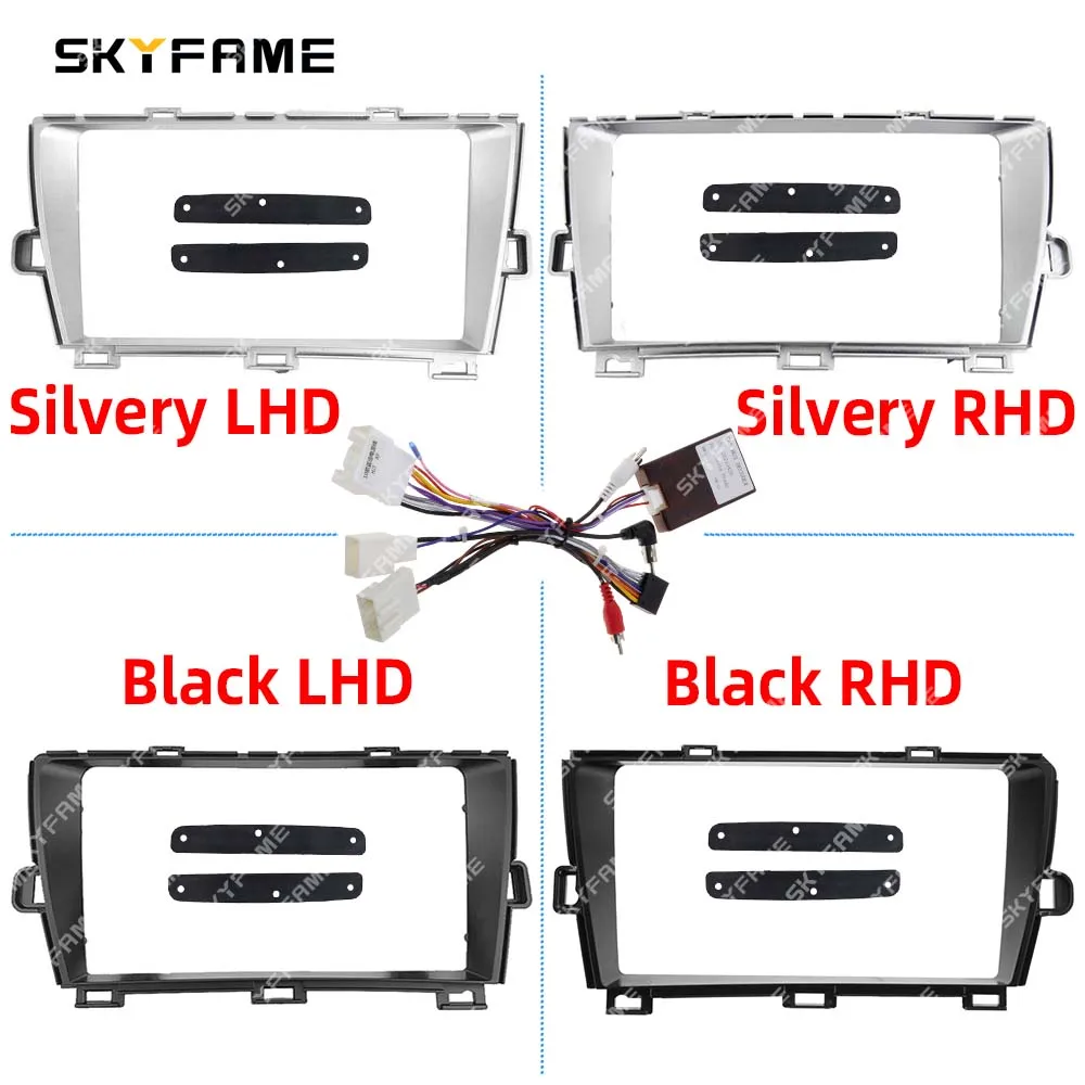 SKYFAME Car Frame Fascia Adapter Canbus Box Decoder Android Radio Dash Fitting Panel Kit For Toyota Prius 30 Series