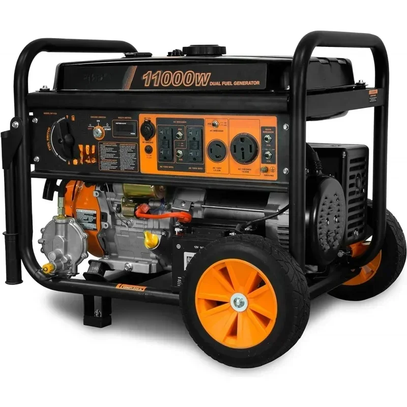 

DF1100T 11,000-Watt 120V/240V Dual Fuel Portable Generator with Wheel Kit and Electric Start
