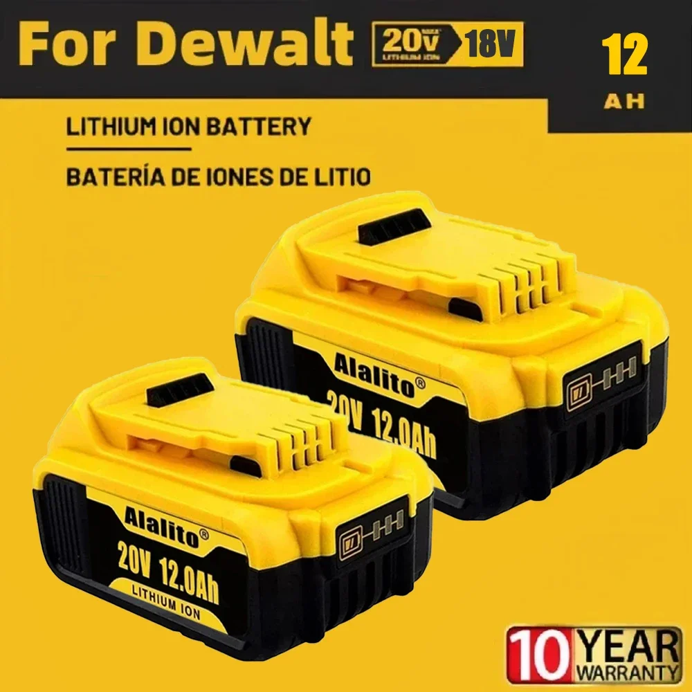 

2023 20V 12.0Ah Battery Power Tool Replacement for DeWalt DCB205 DCB 206 DCB181 DCB182 DCB200 20V 8A 12A 18Volt 20v Battery