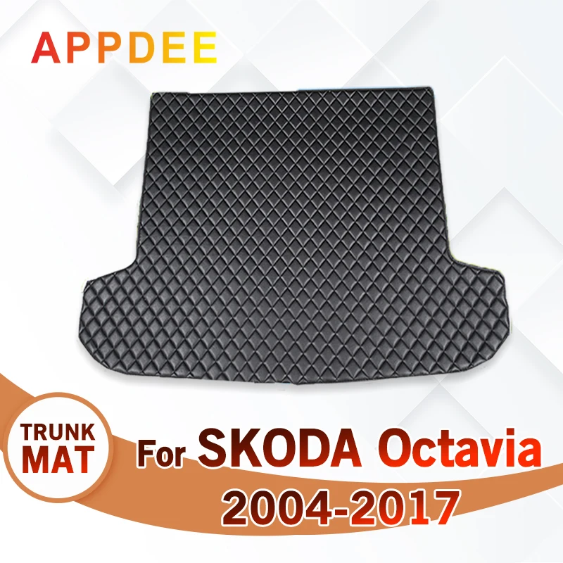 Car Trunk Mat For SKODA Octavia 2004-2017 16 15 14 13 12 11 10 09 08 07 06 05 Custom Car Accessories Auto Interior Decoration