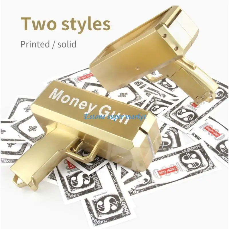 090B Festival Money Guns Toy Props Guns com 100 Folhas Confetti Guns Gadget