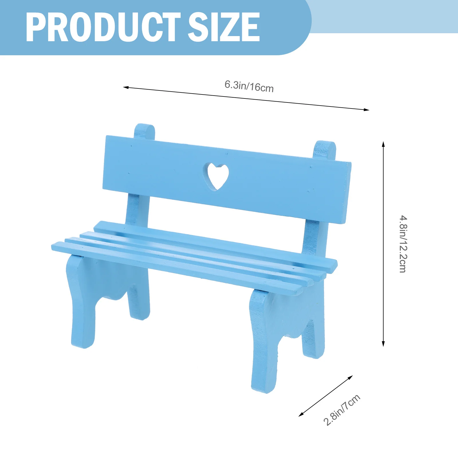 Holzbank, Mini-Haus, Miniatur-Holzstuhl, Stuhl, Hausdekoration für Zuhause, Büro, Spielhaus, Szene, kleines Möbelzubehör