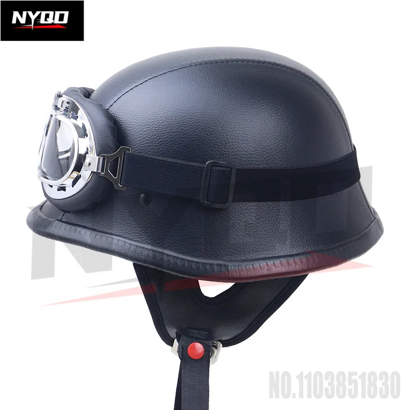 레트로 오토바이 가죽 헬멧, DOT 인증 하프 헬멧, 여름 전기 자전거 헬멧, 809 카스코 모토