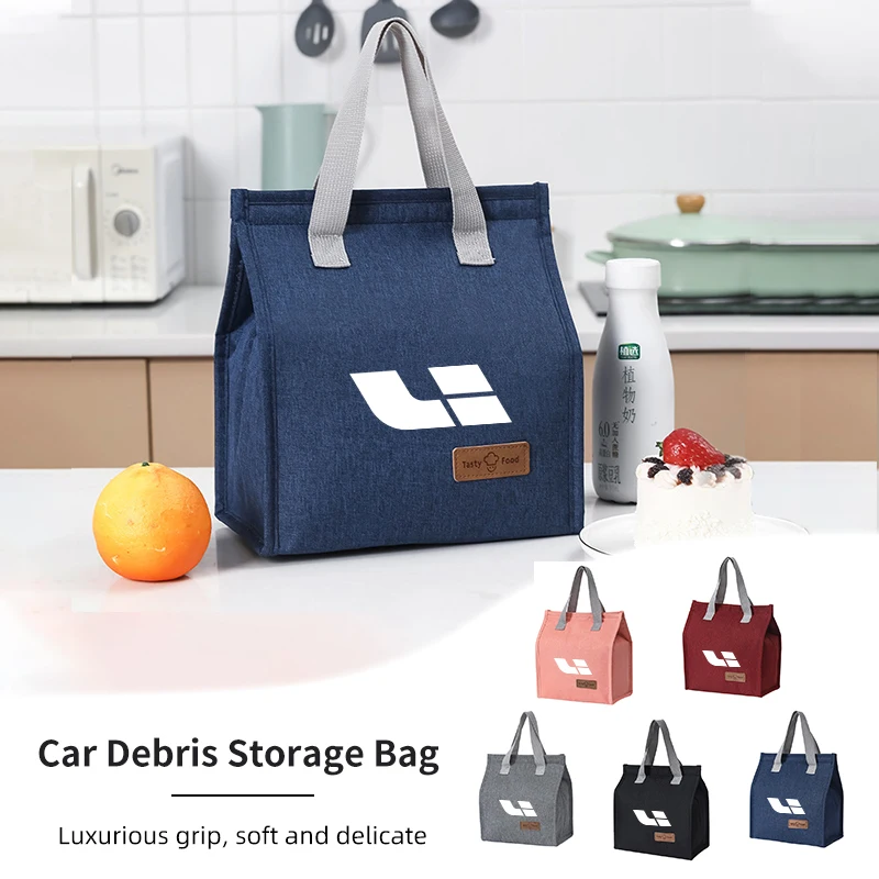 Bolsa de almuerzo con aislamiento para estudiantes, fiambrera para bebidas de Picnic, bolsa de comida para oficina al aire libre para líder Ideal Lixiang Li L7 L8 L9 ONE 2022 2025
