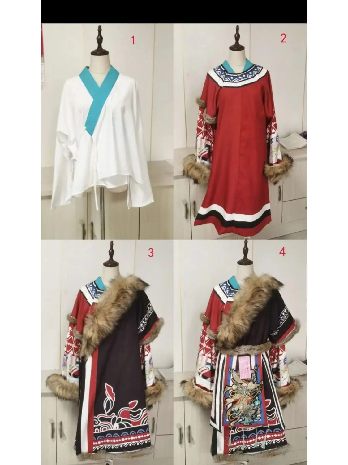 Bordado tibetano fotografia de viagem casal high-end moda roupas tibetanas conjunto de quatro peças