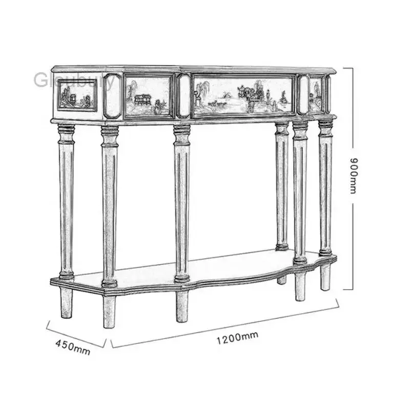 

Консольный стол в скандинавском стиле с ящиками для хранения, дизайнерский, для прихожей, роскошный, мебель для гостиной