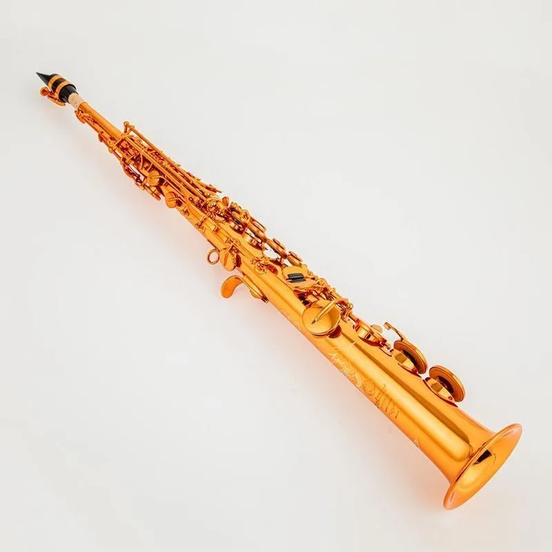 French Rose Gold Mark VI One-Piece Rose Gold Soprano Saxophone, pure tone quality, comfortable feel, performance model.
