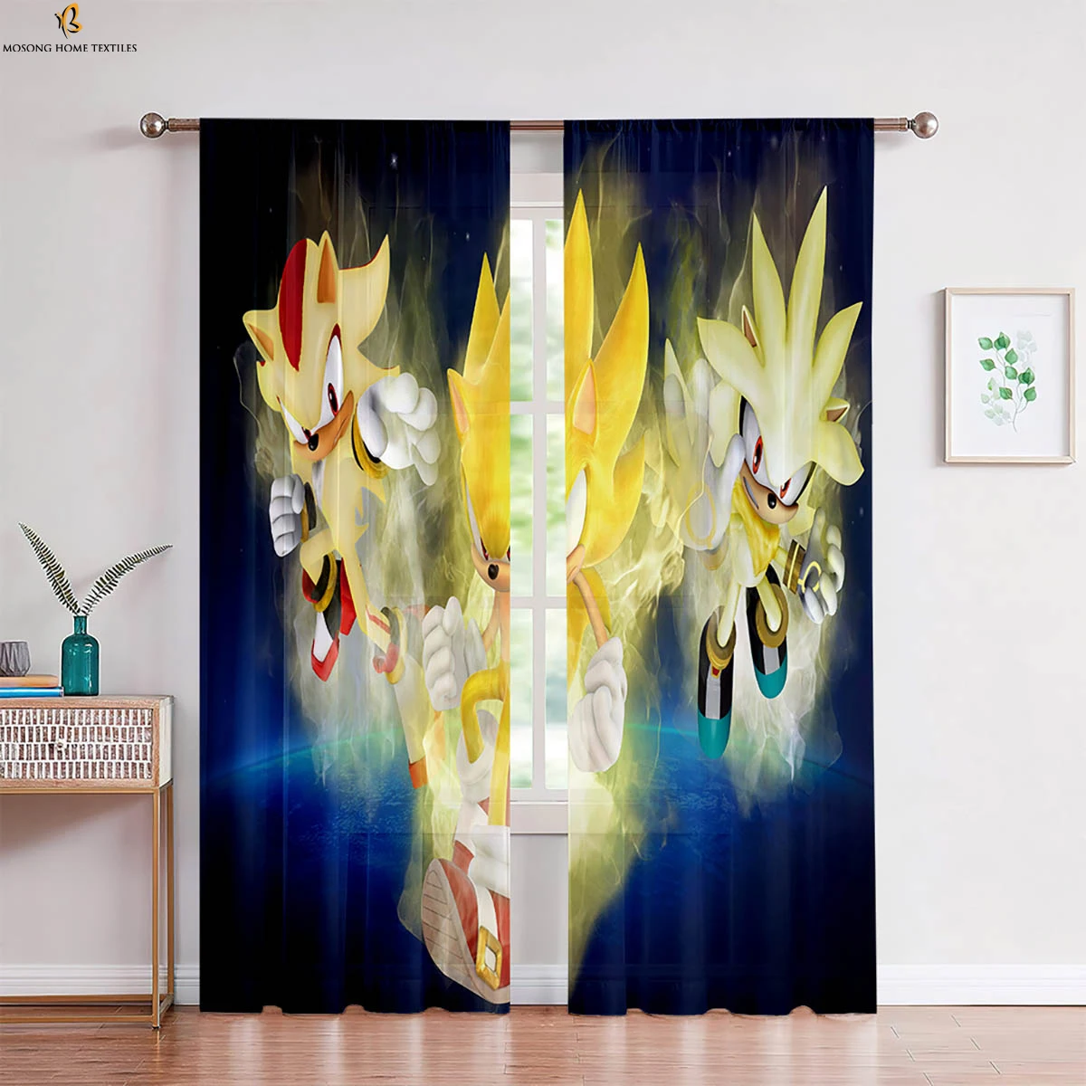 

Children's Room Window Decoration Curtains Animation Cartoon Print Curtains Bedroom Living Room Kitchen Curtains 2 Pieces