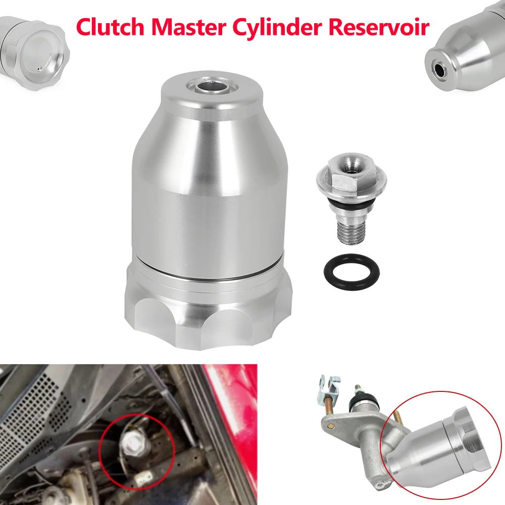 Clutch Master Cylinder Reservoir CNC Billet Aluminum For CMC Civic EG EK Integra DC DC2 Si CRX Acura