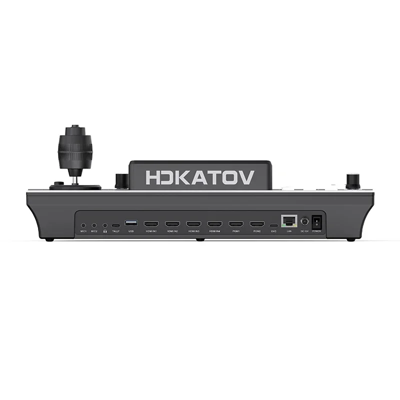 5.5 inch FHD LCD 4-Channels Live Streaming Video Switcher with PTZ Control & Chroma/Luma Key for Diverse Scenarios