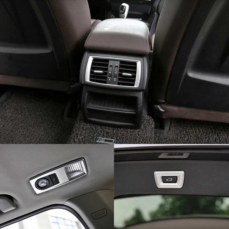 Gearshift Air Conditioning Outlet CD Panel Frame Cover Trim Sticker Auto Accessories For BMW X3 X4 F25 F26 2011-2017 Car Inner