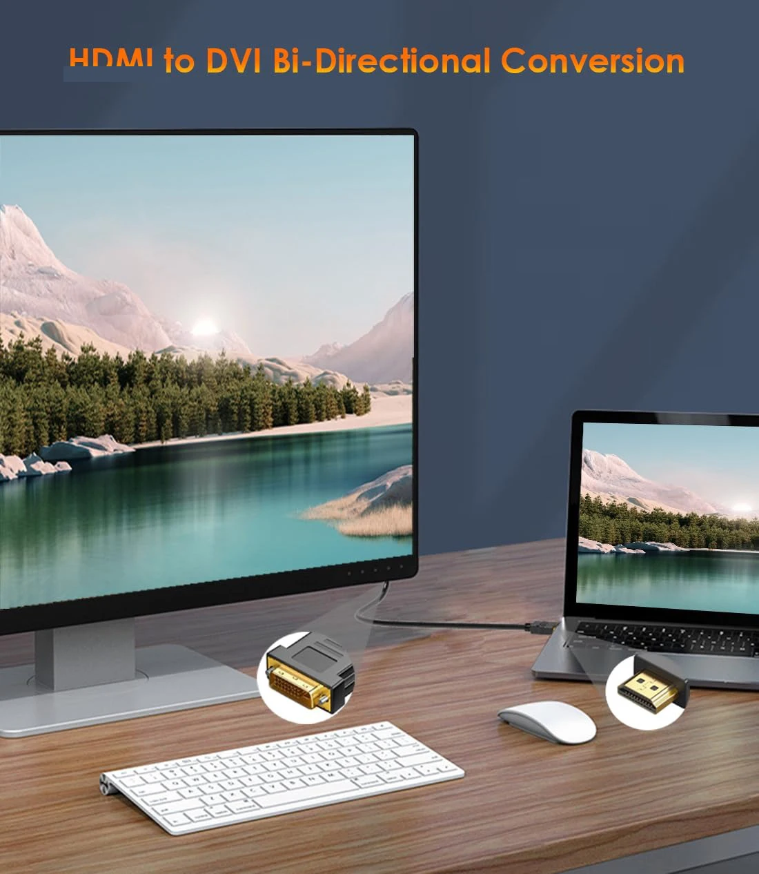 ل HDMI إلى DVI كابل محول DVI-D(24 + 1) إلى HDTV HDMI-التوافق ثنائي الاتجاه 1080p كامل HD للكمبيوتر المحمول صندوق التلفزيون العارض