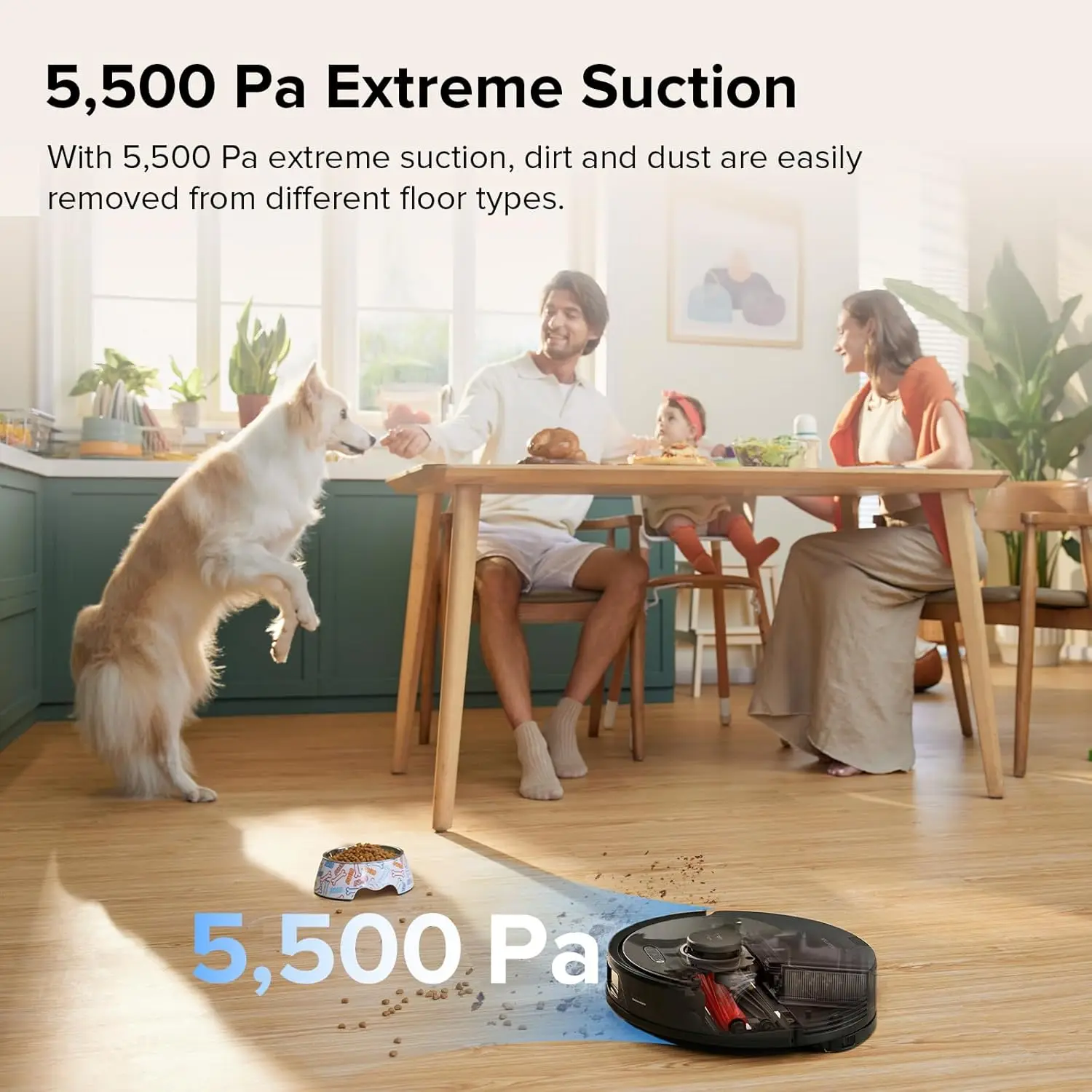 Max Robot Vacuum and Mop Cleaner, DuoRoller Brush, 5500Pa Strong Suction, Lidar Navigation, Obstacle Avoidance