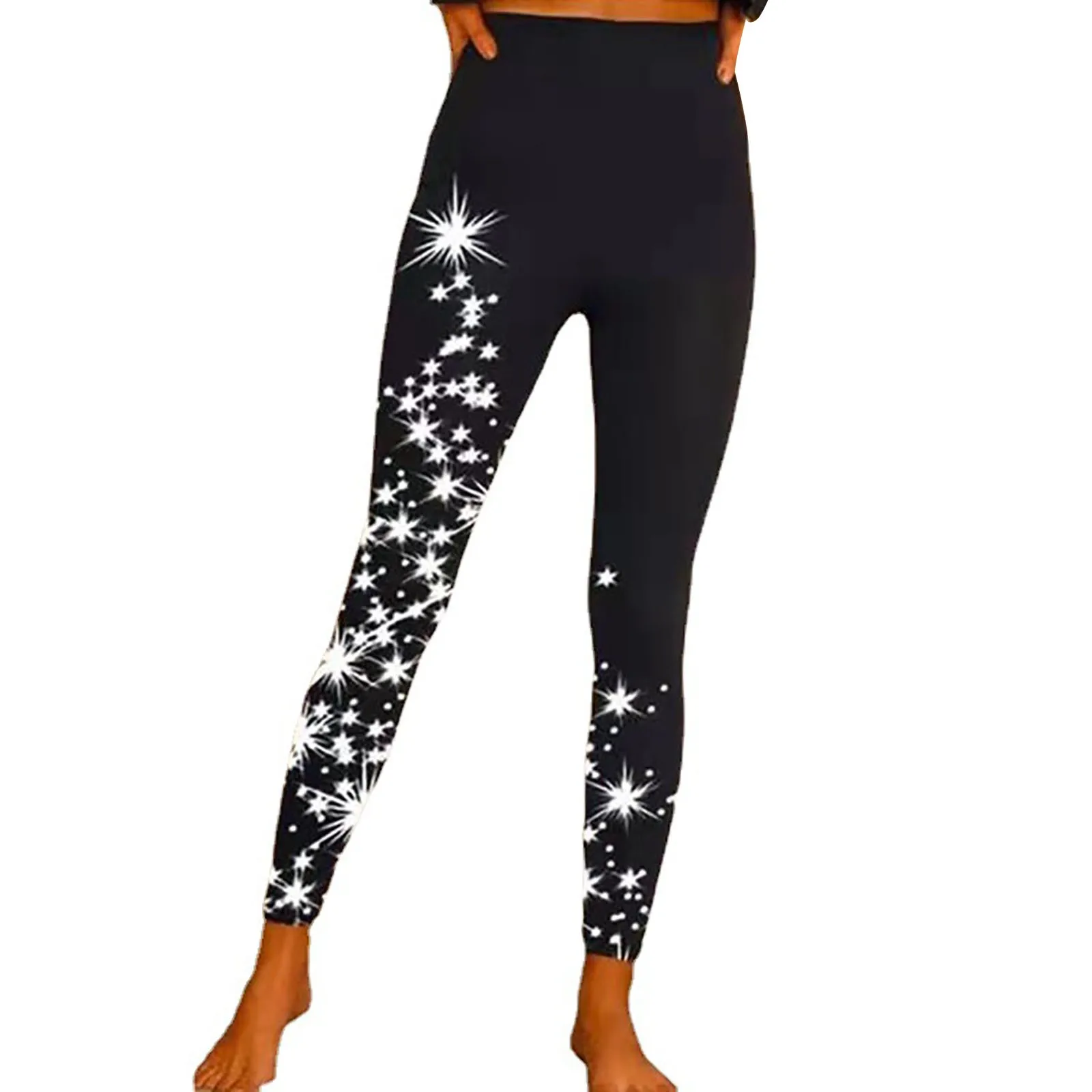 Legginsy sportowe z wysokim stanem dla kobiet Plus rozmiar spodnie z nadrukiem spodnie do jogi Stretch spodnie treningowe Pantalones De Mujer