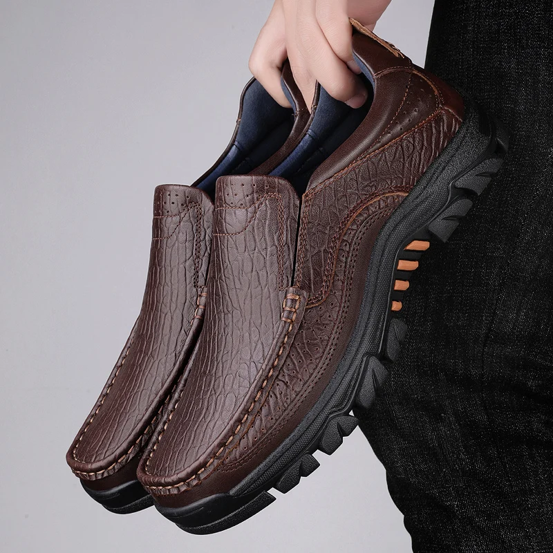 

Men Loafers PU Flat Bottom Comfortable Daily Classic Business Casual Men Shoes Size 37-50