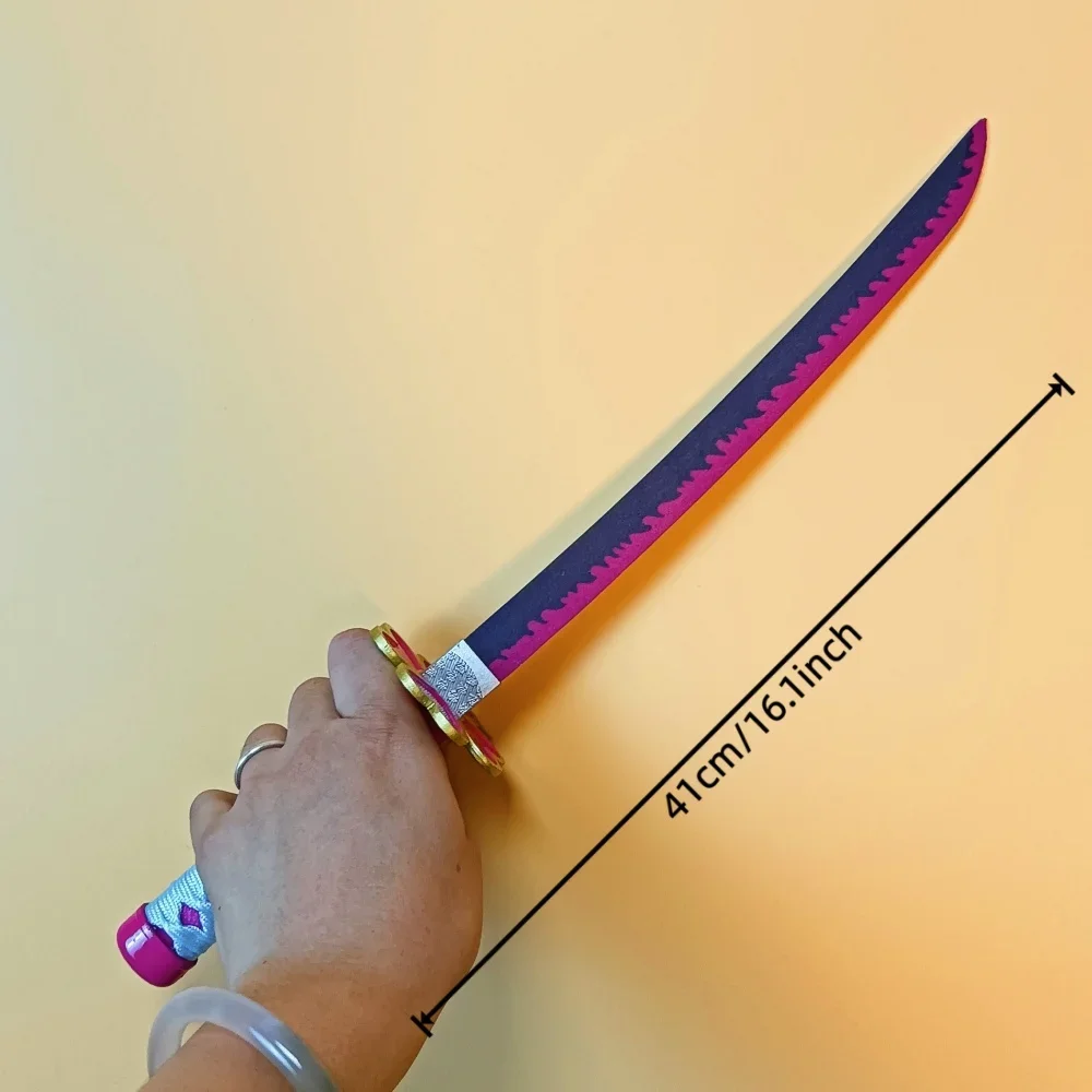 16인치 42cm 카타나 진짜 일본 카타나 사무라이 검 애니메이션 코스프레 소품 플라스틱 칼 닌자 검 닌자 칼 날이 없는 장난감 선물