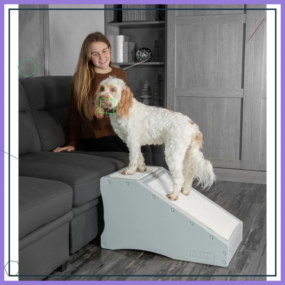 

Pet Gear Stramp Stair and Ramp Combo for Dogs/Cats, Easy Step, Lightweight, Sturdy, No Tools Assembly