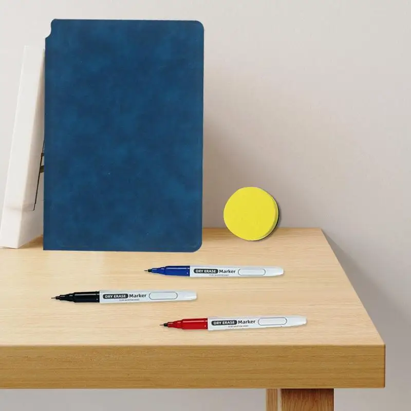 Dry Erase Notebook | Wipe Clean Notebook |Dry Erase Whiteboard Erasable A5 Reusable Whiteboard with 3 Marker Pens for Meeting