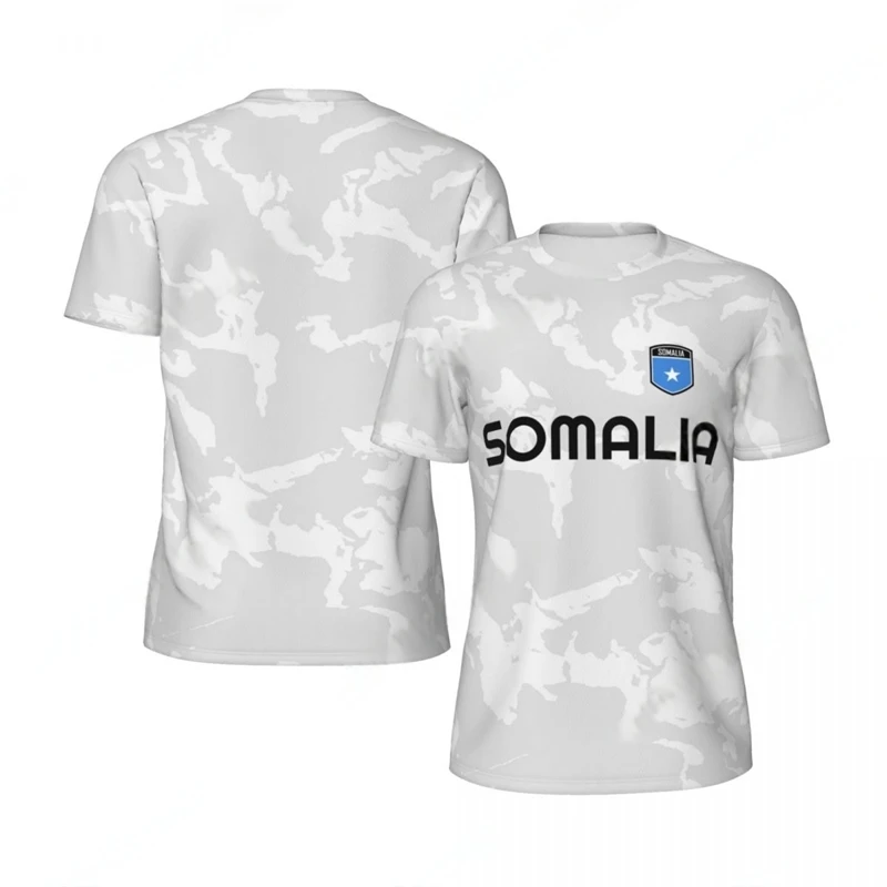 Somalia Flag Graphic Football T Shirts For Men Fashion National Emblem 3D Printed Sports T-shirts Casual Oversized Kids Tees