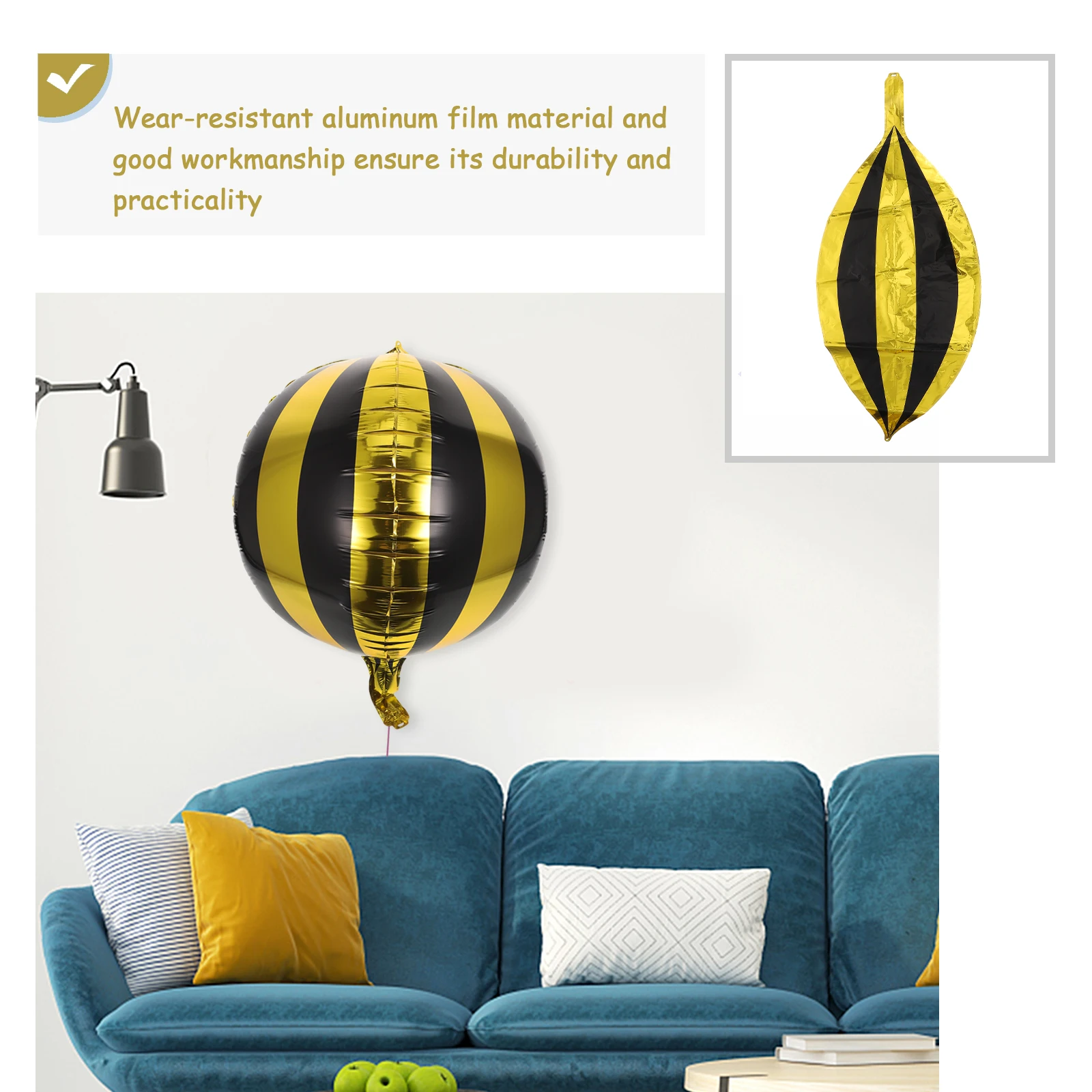 

5pcs Striped Foil Balloons Round Aluminum Film Party Balloon Decor Wedding Carnival Festival Helium Photo Props Metallic