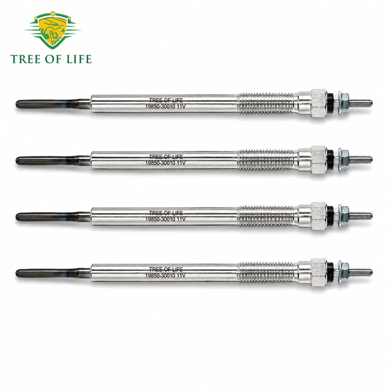 4X 11V Diesel Heater Glow Plug 19850-30010 For Toyota Hilux Vigo Hiace Innova Fortuner 1KD 2KD 2.5 3.0 D-4D 2004+ 19850-0L010