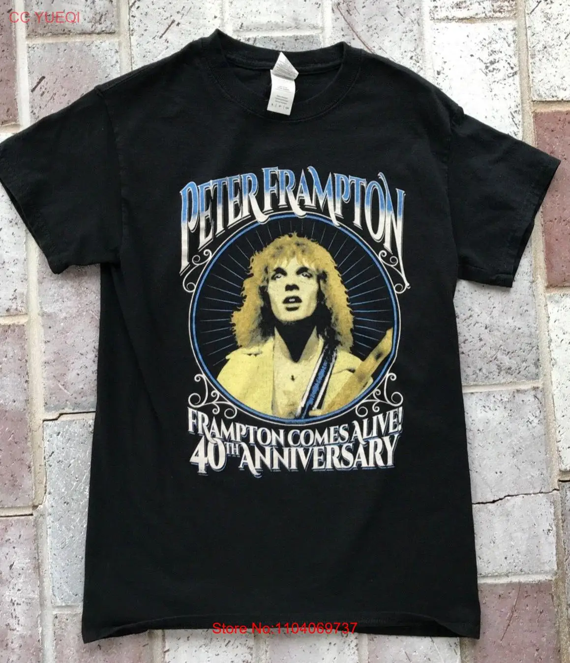 Peter Frampton Comes Alive 40th Anniversary T-shirt Black Small Heavy Cotton