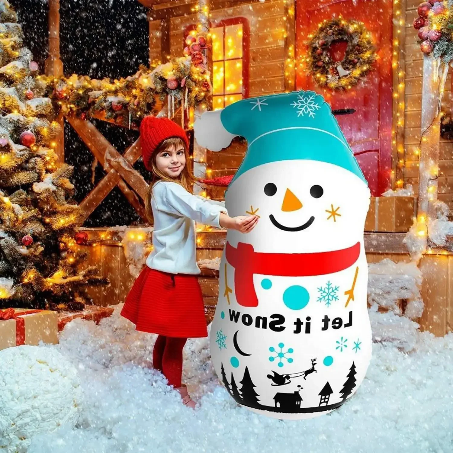 크리스마스 풍선 장난감 산타클로스 눈사람 크리스마스 어린이 장난감 풍선 크리스마스 장식