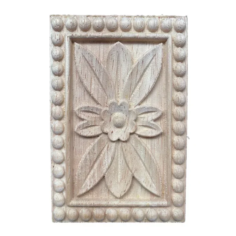 2PC 8-12cm Vintage Carved Decal Corner Wood Applique Frame Home Furniture Wall Cabinet Door Decorative Wooden Miniature Craft