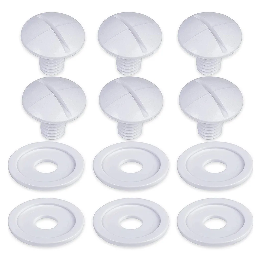 

White Wheel Screws Kit 180/280/380 6Pack Cleaner For Polaris Models Parts Pool Wheel Screw Practical High Quality