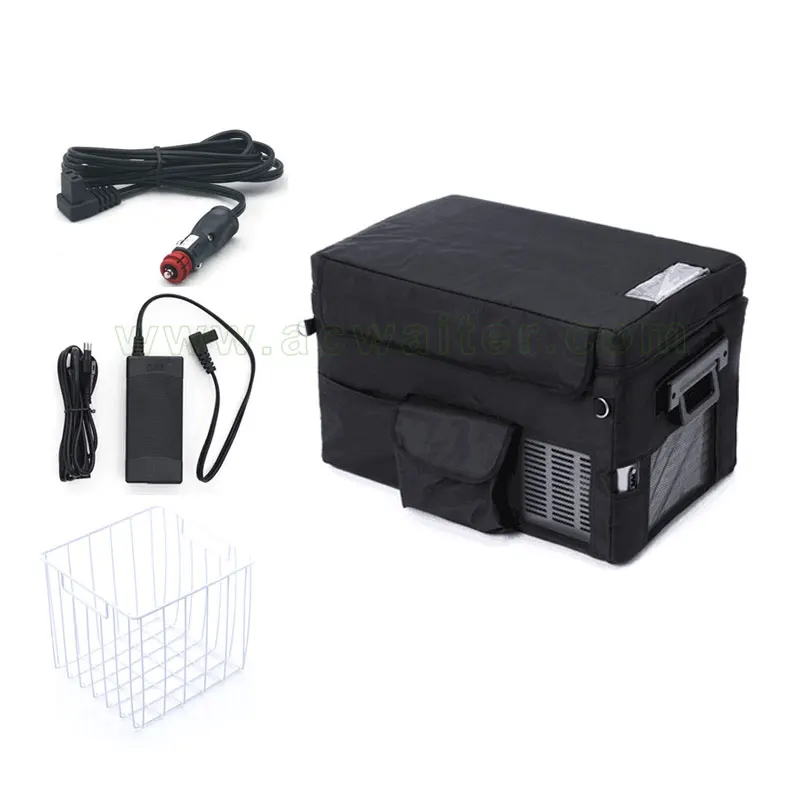 25L Mini Car Fridge Blue Compressor Refrigerator ABS For Camping Outdoor Rechargeable Universal Neutral Packing / -18 - 0 C