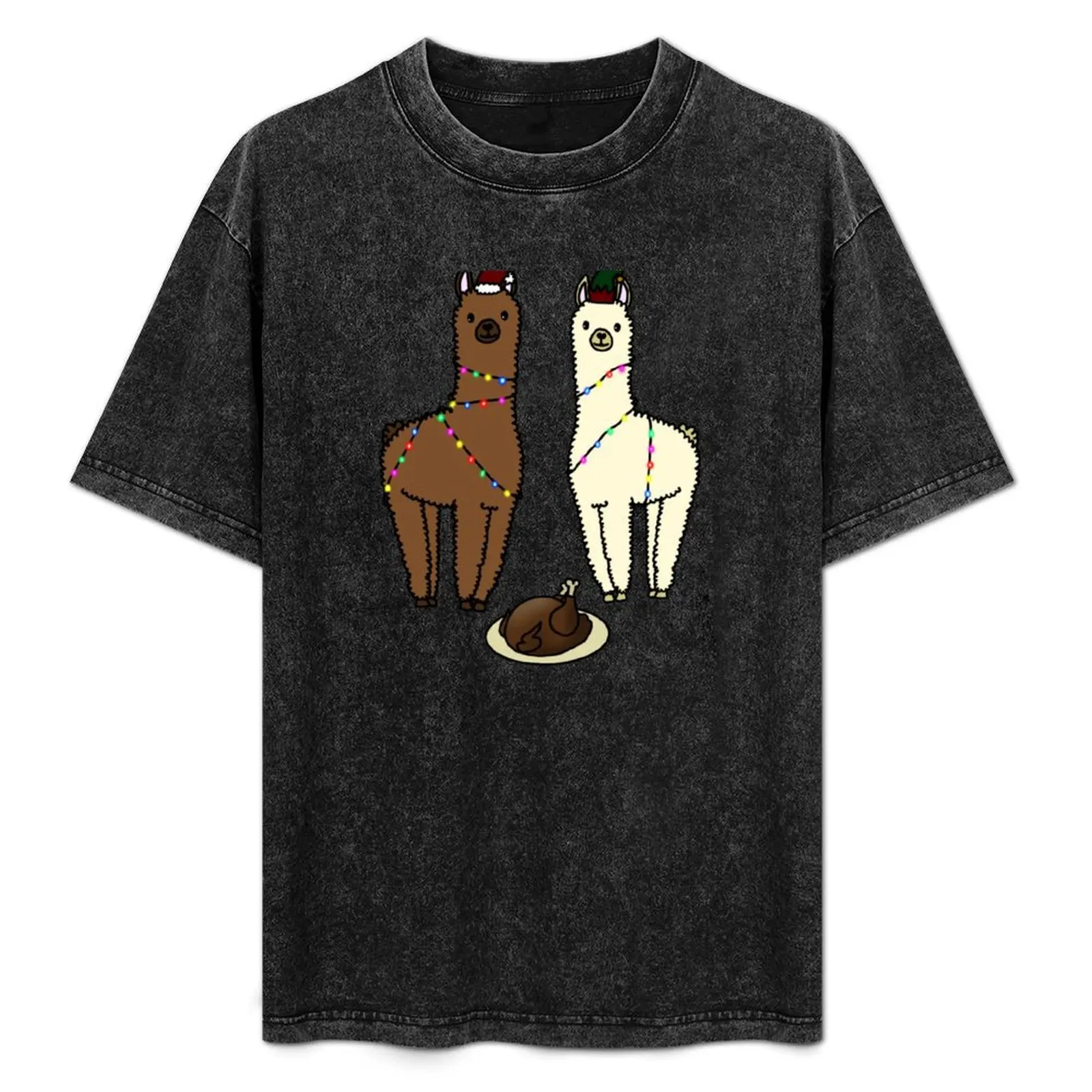 

Alpaca Christmas T-Shirt Modern Style Print T-Shirt