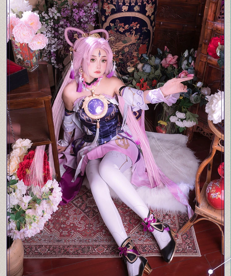 Honkai-traje de juego de Star Rail Fu Xuan para mujer, vestido elegante de Stargazer antiguo, traje de Cosplay para fiesta de Halloween, XS-3XL