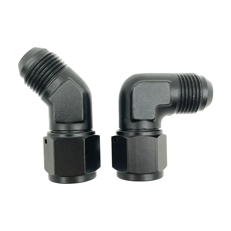 10X accesorios de combustible de aceite adaptador de manguera de combustible de aluminio anodizado 45 90 grados hembra 4AN 6AN 8AN 10AN 12AN adaptadores giratorios a macho