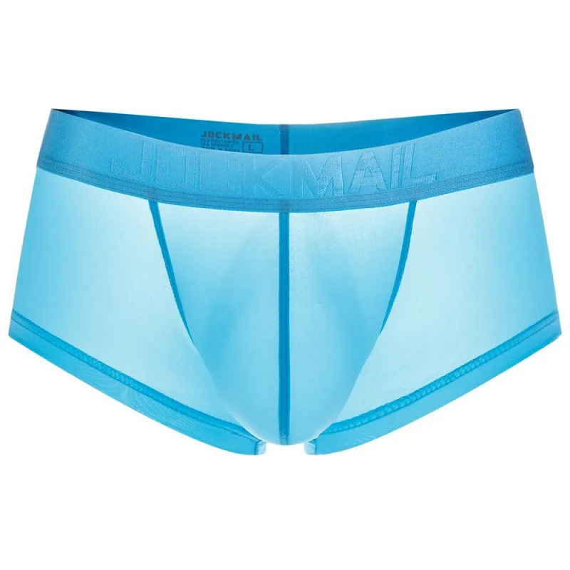 Boxer Underwear Men Sexy Lingerie Ice Silk Boxer Shorts Penis Pouch Panties Cueca Masculina Ropa Interior Hombre Transparent