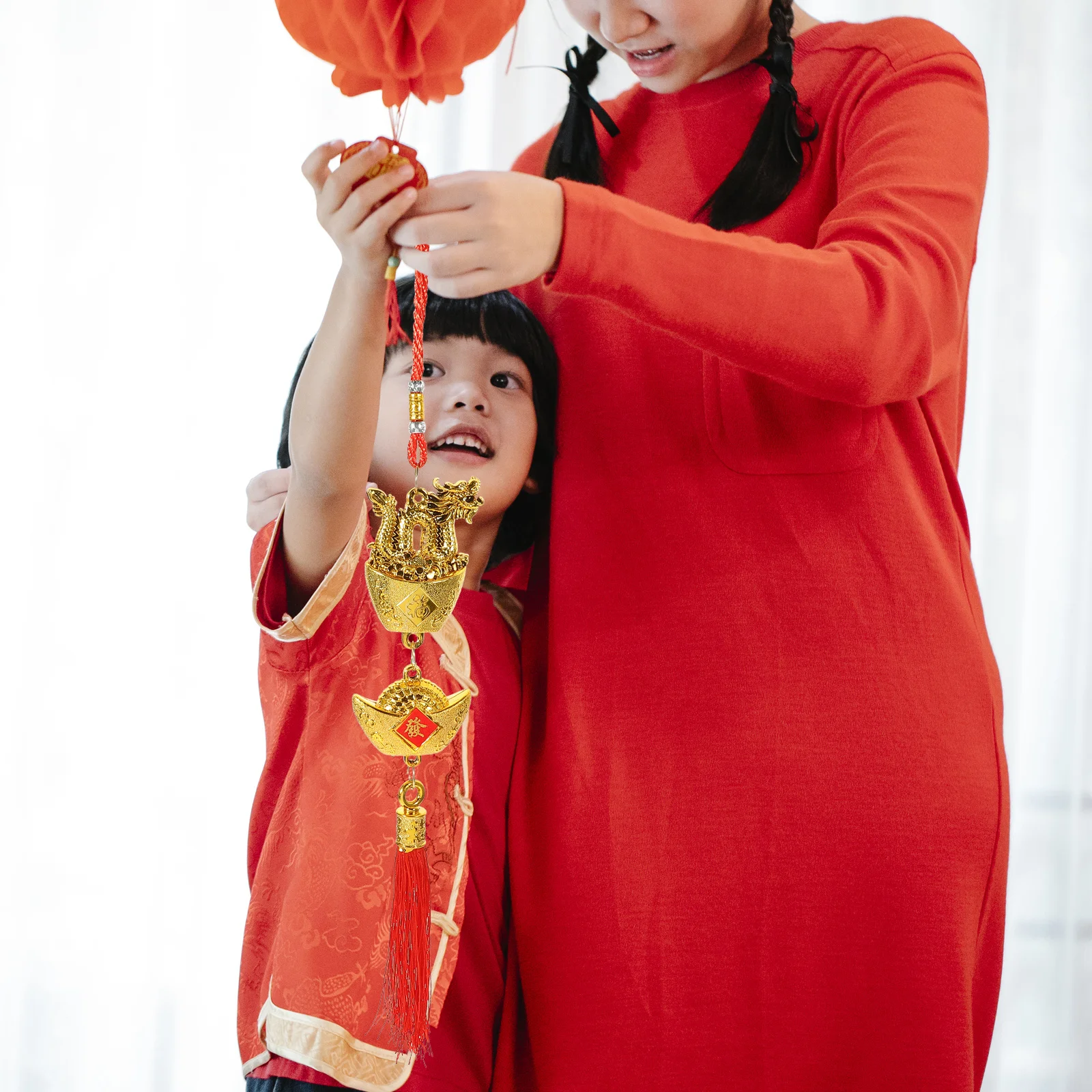 10Pcs Frühling Festival Drachen Hängende Ornamente Chinesischen Stil Anhänger Bonsai Neue Jahr Dekorationen Hause Wand Tür Auto Innen