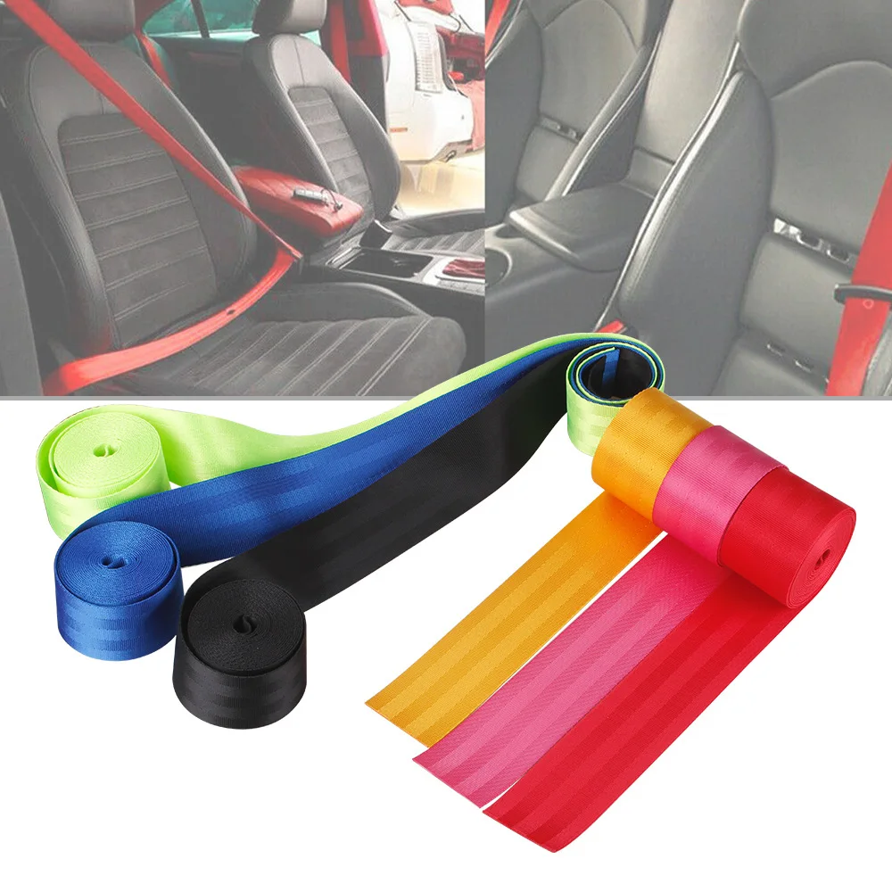 

3.6M Seat Belt Retractable Nylon Webbing Strength Polyester Seat Lap Safety Strap