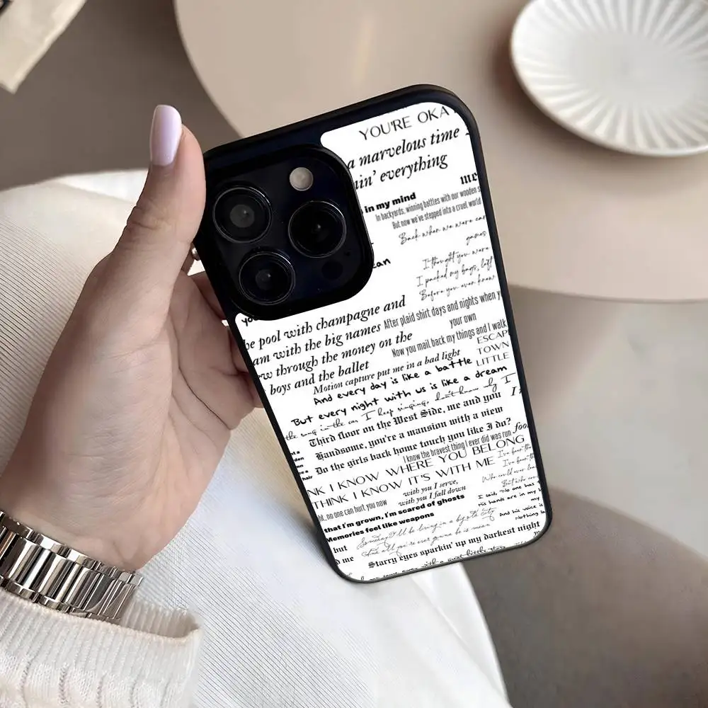 1 قطعة Eras Lyrics جراب هاتف Magsafe آيفون 17 16 15 14 13 12 Pro Max Plus Air هارد شل غطاء كامل سيليكون مضاد للسقوط