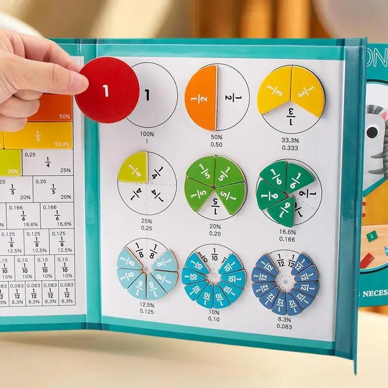 子供向けインタラクティブ磁気分数タイルと円学習ツール