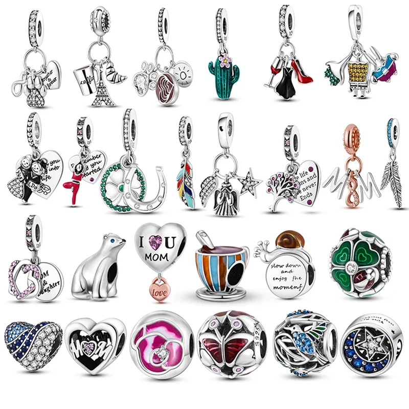 

New 925 Sterling Silver beads Angel Cake Mom Birthday Wishes beads Fit pandora 925 original Bracelet Charm Women Jewelry