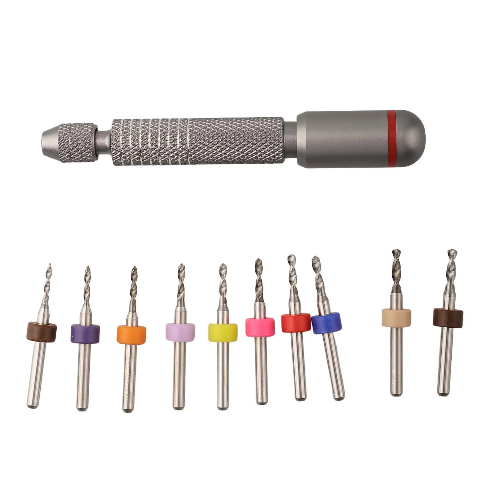 21pcs/set Mini Hand Drill Bits Set Manual Pin Vise Woodworking For Model Resin Jewelry Hole Maker Puncher Craft Tools