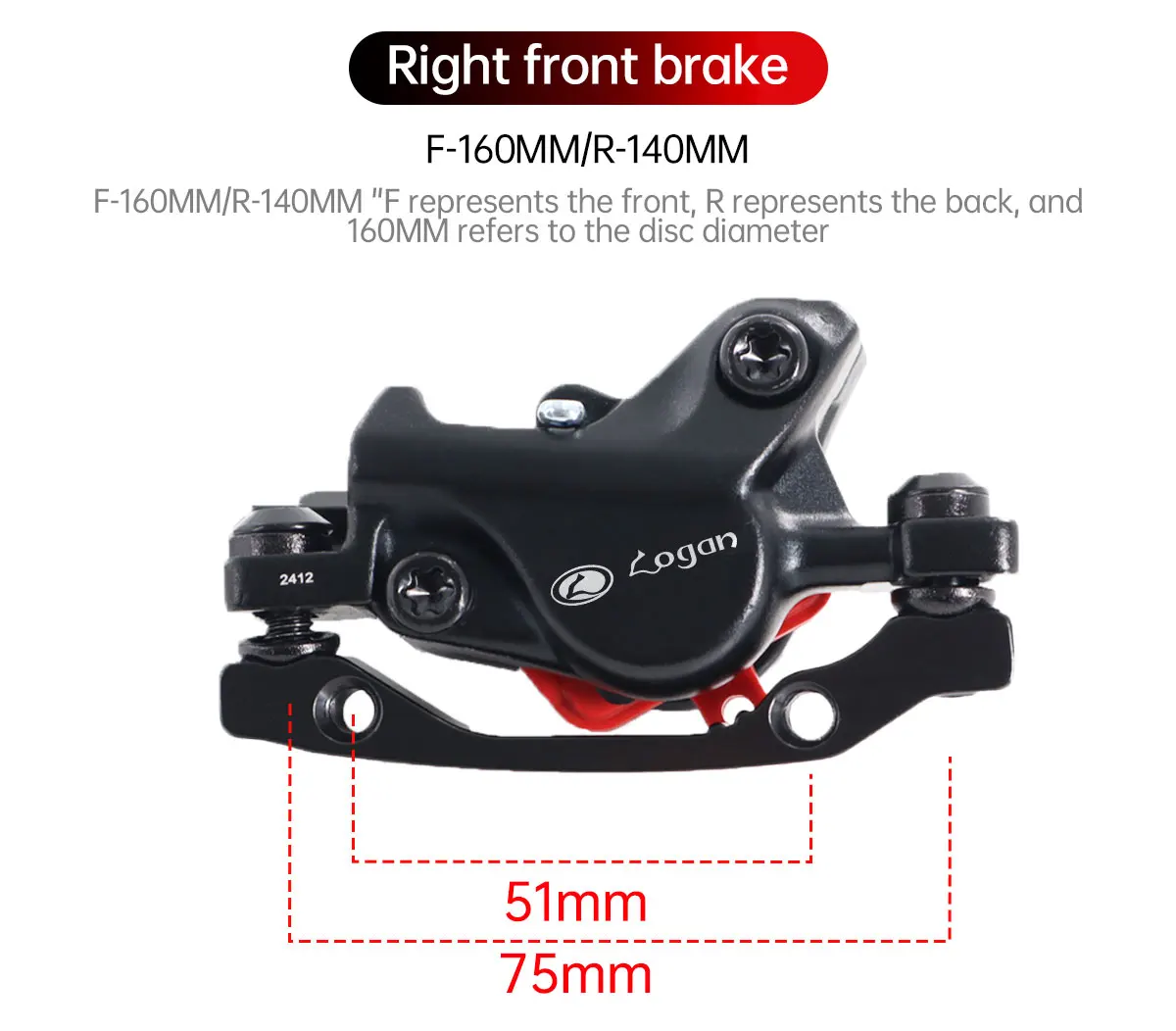 TESNO M500 2-Piston MTB Hydraulic Disc Brake Set Aluminum Alloy Front And Rear Bicycle Brakes with Silicone Protective Covers