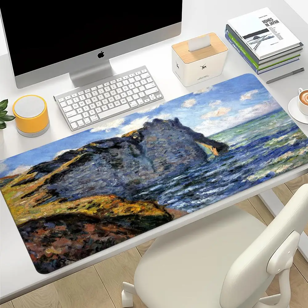 Mauspad Gamer Home Großes Computer-Mauspad Mauspads Tastaturpad Claude Monet Art Naturkautschuk Anti-Rutsch-Büro