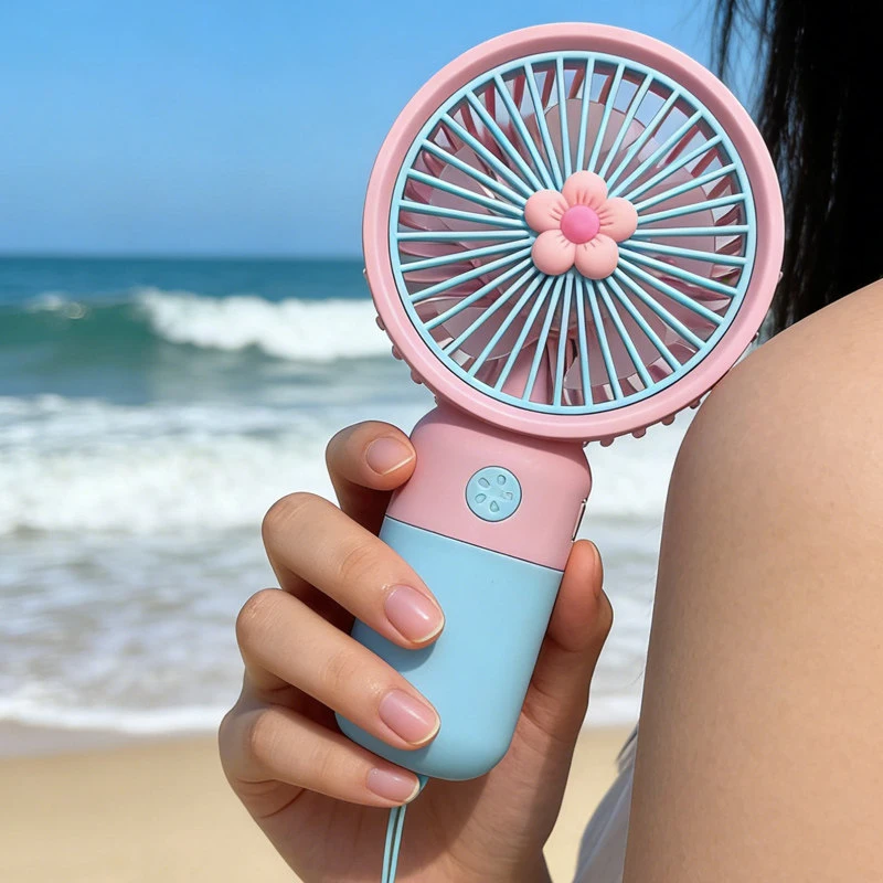 Mini USB Rechargeable Personal Fan Lightweight Portable Plastic Handheld Fan for Travel Office Car Home Cooling Ventilateur