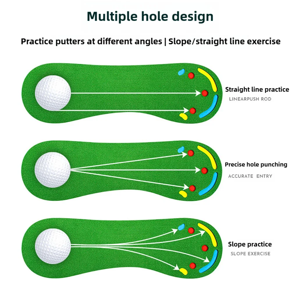PGM Golf Putting-Matte Grün Tragbare Übungs-Putting-Matte Golf-Trainingshilfen für den Garten, Indoor-Golf und Outdoor – Detail 11