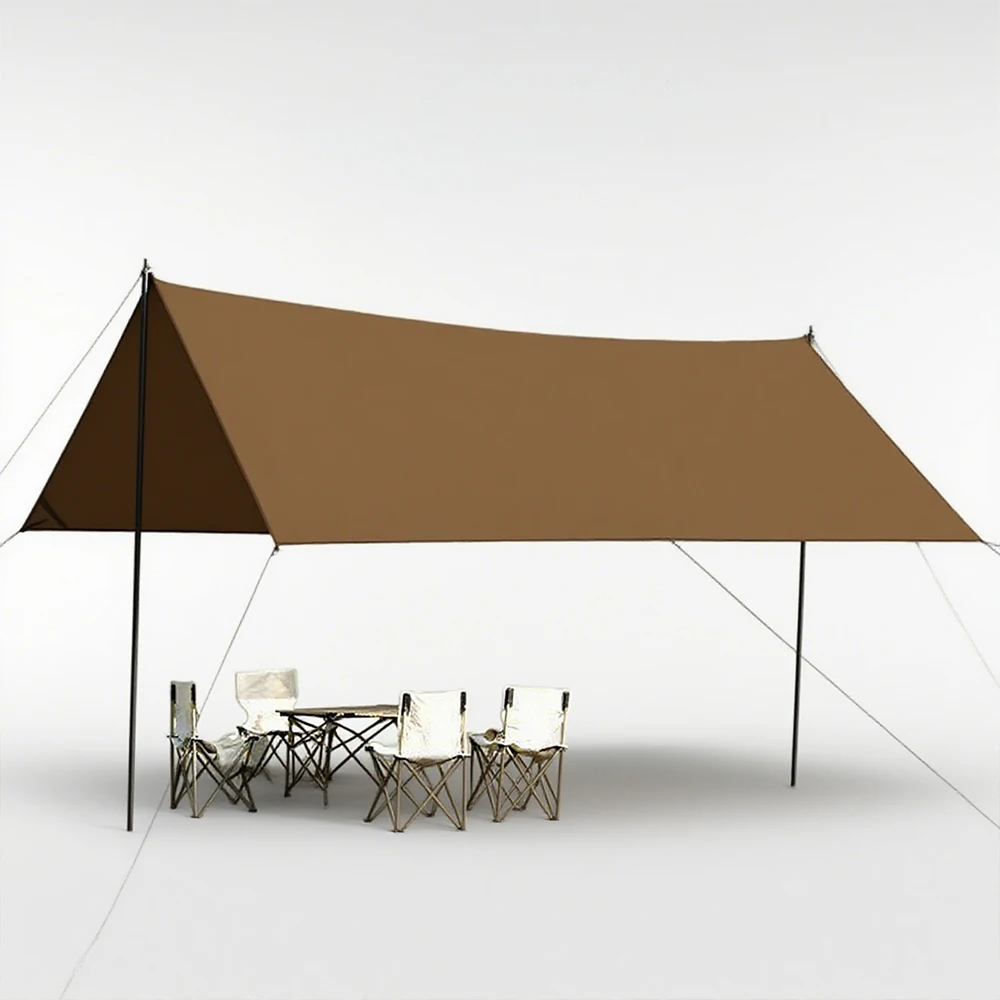 

STLF Factory Custom Large Space Outdoor Table Chair Set Portable Camping Sun Protection Awning Tent Building Customizable Awning