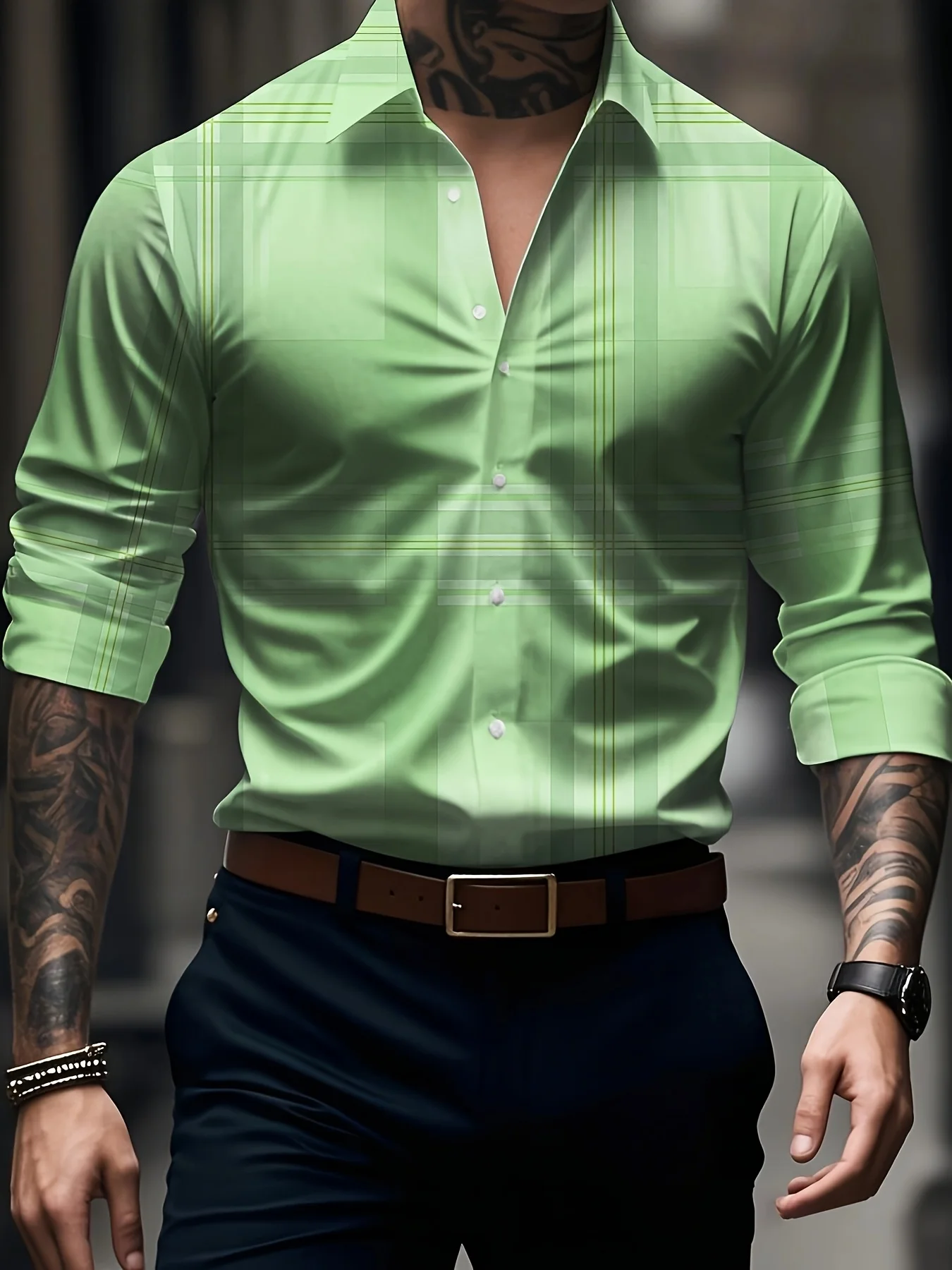 

Мужская классическая рубашка с длинным рукавом, приталенная деловая деловая рубашка, классическая полосатая цветная офисная рубашка для свадебной вечеринки, рубашка для мужчин