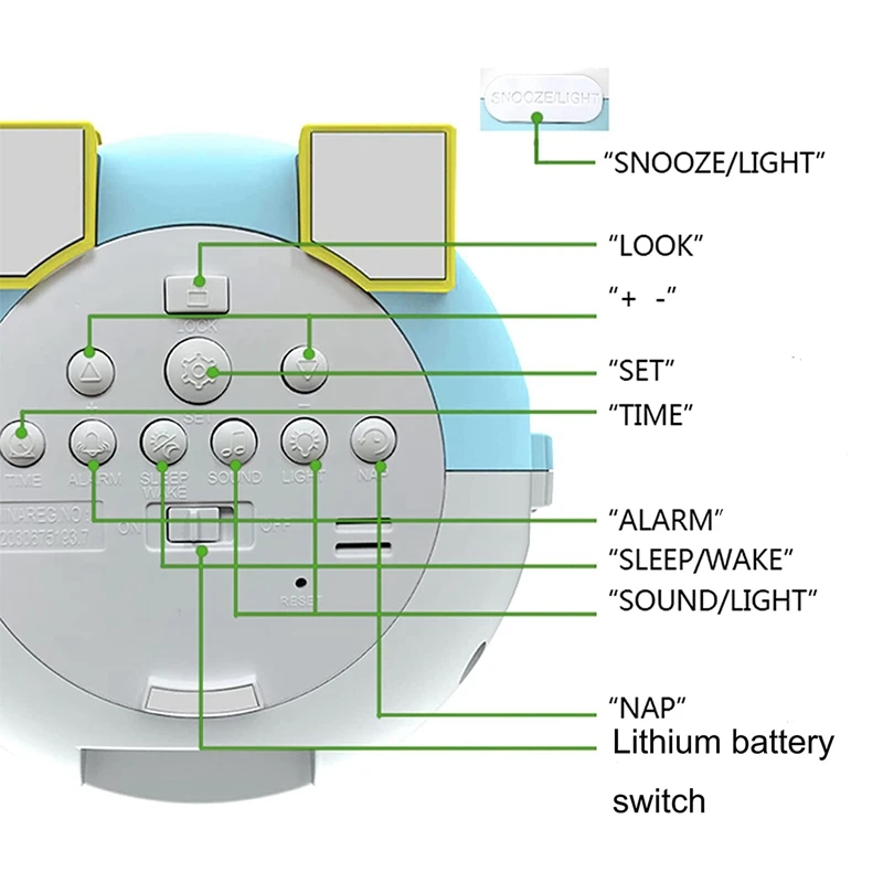 Kids Alarm Clock,Okay To Wake Clock, Children's Trainer Clock With Night Light Sleep Sounds Machine,For Kids Boys Girls