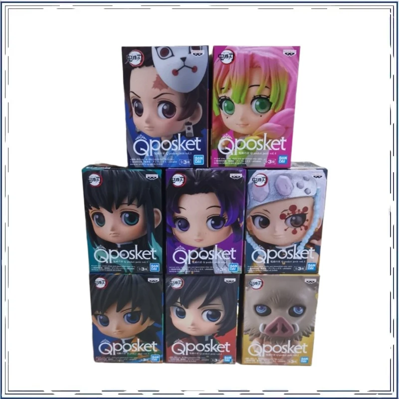 

Demon Slayer: Kimetsu No Yaiba Kamado Tanjirou Hashibira Inosuke BANDAI Qposket Action Figure Q-version Collection Model Toys